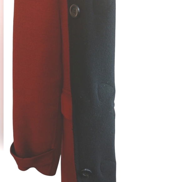 Charter’s Club Wool Blend Duffle Coat Hooded Red and Black Women's Small - Picture 8 of 9
